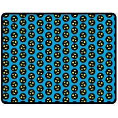 0059 Comic Head Bothered Smiley Pattern Double Sided Fleece Blanket (Medium)  from ArtsNow.com 58.8 x47.4  Blanket Front