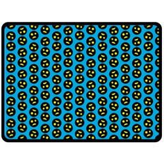 0059 Comic Head Bothered Smiley Pattern Double Sided Fleece Blanket (Large)  from ArtsNow.com 80 x60  Blanket Front