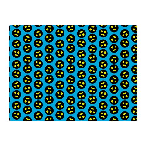 0059 Comic Head Bothered Smiley Pattern Double Sided Flano Blanket (Mini)  from ArtsNow.com 35 x27  Blanket Front