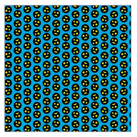 0059 Comic Head Bothered Smiley Pattern Large Satin Scarf (Square) from ArtsNow.com Front