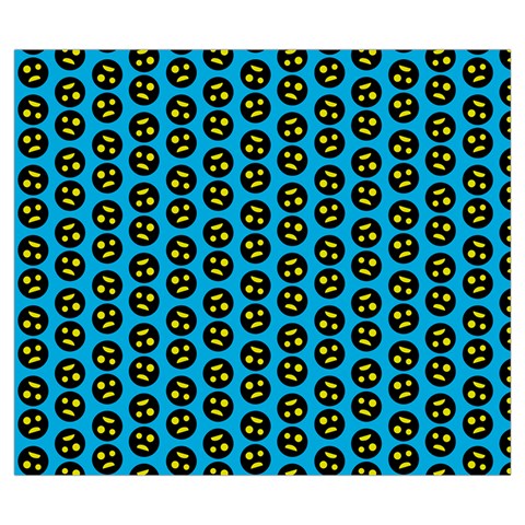 0059 Comic Head Bothered Smiley Pattern Zipper Large Tote Bag from ArtsNow.com Back