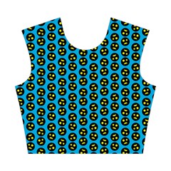 0059 Comic Head Bothered Smiley Pattern Cotton Crop Top from ArtsNow.com Front