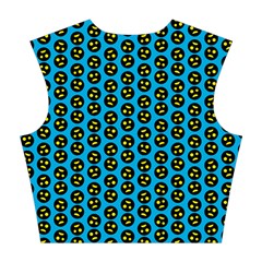 0059 Comic Head Bothered Smiley Pattern Cotton Crop Top from ArtsNow.com Back