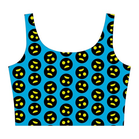 0059 Comic Head Bothered Smiley Pattern Midi Sleeveless Dress from ArtsNow.com Top Back