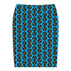 0059 Comic Head Bothered Smiley Pattern Midi Wrap Pencil Skirt from ArtsNow.com Back