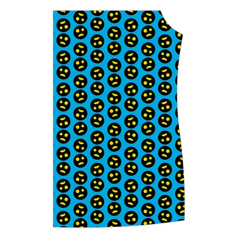 0059 Comic Head Bothered Smiley Pattern Women s Button Up Vest from ArtsNow.com Front Left