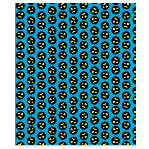 0059 Comic Head Bothered Smiley Pattern Waist Pouch (Small) from ArtsNow.com Back Strap