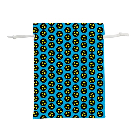 0059 Comic Head Bothered Smiley Pattern Lightweight Drawstring Pouch (S) from ArtsNow.com Back