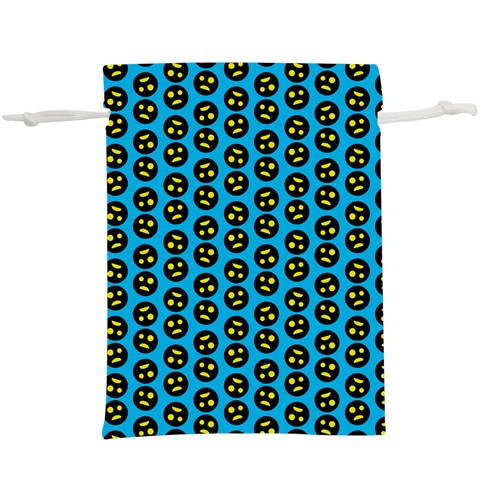 0059 Comic Head Bothered Smiley Pattern  Lightweight Drawstring Pouch (XL) from ArtsNow.com Back