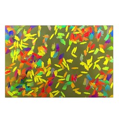 Colorful brush strokes painting on a green background                                                 Belt Pouch Bag (Large) from ArtsNow.com Loop