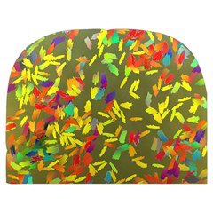 Colorful brush strokes painting on a green background                                               Makeup Case (Medium) from ArtsNow.com Front