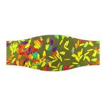 Colorful brush strokes painting on a green background                                                    Stretchable Headband