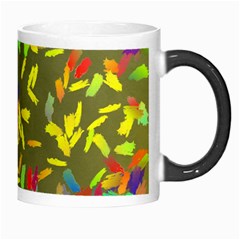 Colorful brush strokes painting on a green background                                                    Morph Mug from ArtsNow.com Right