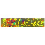 Colorful brush strokes painting on a green background                                                    Flano Scarf