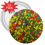 Colorful brush strokes painting on a green background                                                    3  Button (10 pack)