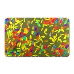 Colorful brush strokes painting on a green background                                                    Magnet (Rectangular)