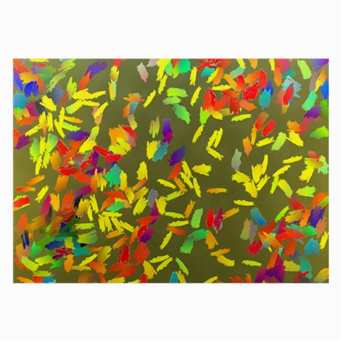 Colorful brush strokes painting on a green background                                                    Large Glasses Cloth from ArtsNow.com Front