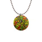 Colorful brush strokes painting on a green background                                                    1  Button Necklace