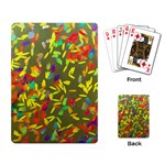 Colorful brush strokes painting on a green background                                                    Playing Cards Single Design