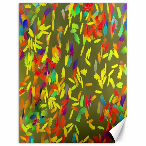 Colorful brush strokes painting on a green background                                                    Canvas 12  x 16  from ArtsNow.com 11.86 x15.41  Canvas - 1