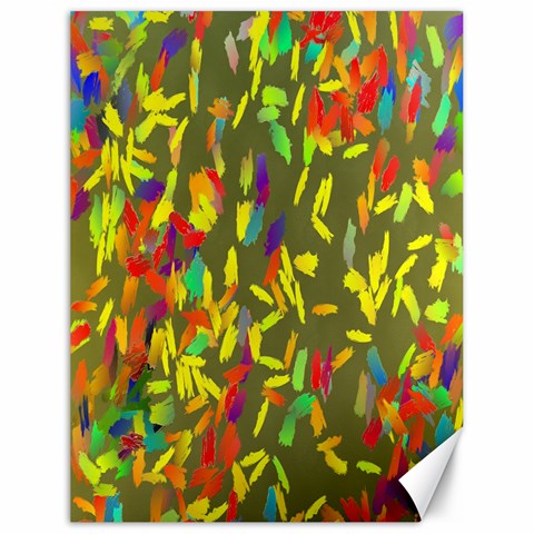 Colorful brush strokes painting on a green background                                                    Canvas 18  x 24  from ArtsNow.com 17.8 x23.08  Canvas - 1