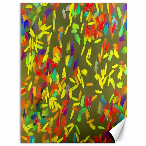 Colorful brush strokes painting on a green background                                                    Canvas 36  x 48  from ArtsNow.com 35.26 x46.15  Canvas - 1