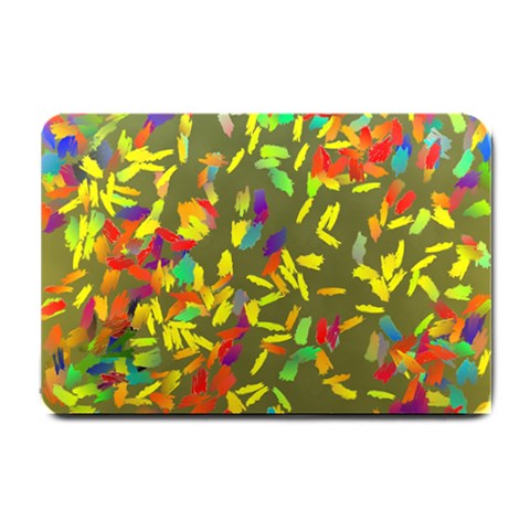 Colorful brush strokes painting on a green background                                                    Small Doormat from ArtsNow.com 24 x16  Door Mat