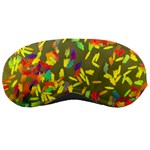 Colorful brush strokes painting on a green background                                                    Sleeping Mask