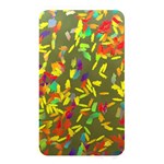 Colorful brush strokes painting on a green background                                                    Memory Card Reader (Rectangular)