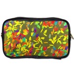 Colorful brush strokes painting on a green background                                                    Toiletries Bag (Two Sides)