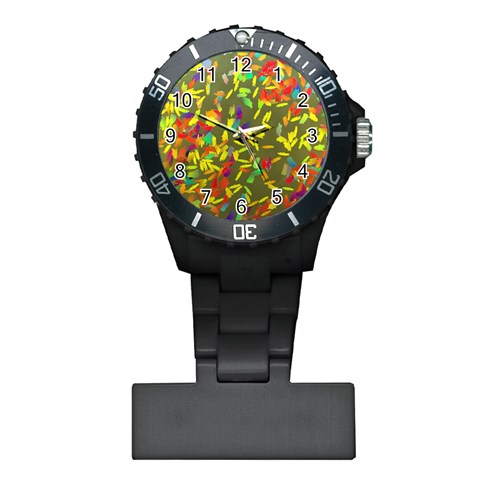 Colorful brush strokes painting on a green background                                                    Nurses Watch from ArtsNow.com Front