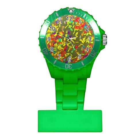 Colorful brush strokes painting on a green background                                                    Nurses Watch from ArtsNow.com Front