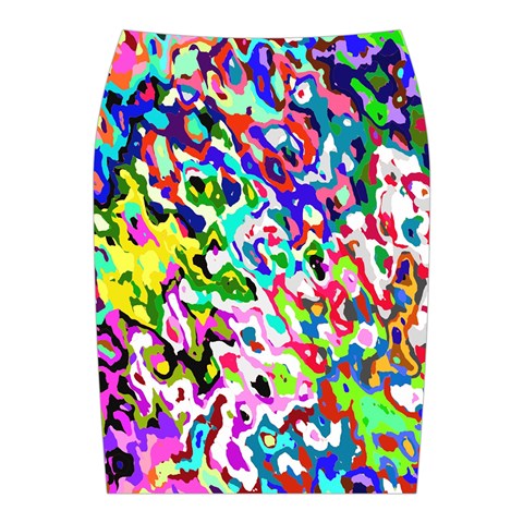 Colorful paint texture                                                   Midi Wrap Pencil Skirt from ArtsNow.com Back