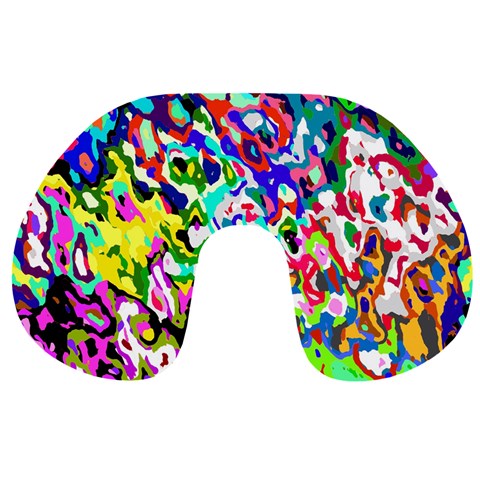 Colorful paint texture                                                    Travel Neck Pillow from ArtsNow.com Front