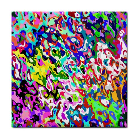 Colorful paint texture                                                    Tile Coaster from ArtsNow.com Front