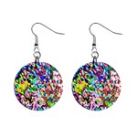 Colorful paint texture                                                    1  Button Earrings