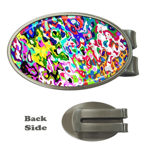 Colorful paint texture                                                    Money Clip (Oval) from ArtsNow.com Front