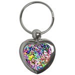 Colorful paint texture                                                    Key Chain (Heart)