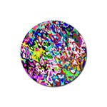 Colorful paint texture                                                    Rubber Coaster (Round)