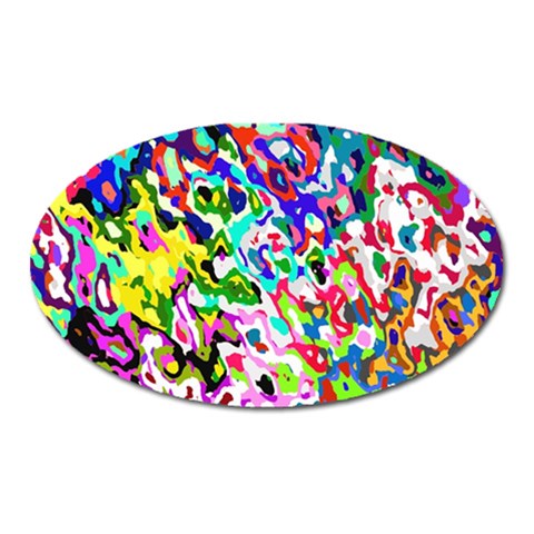 Colorful paint texture                                                    Magnet (Oval) from ArtsNow.com Front