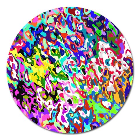 Colorful paint texture                                                    Magnet 5  (Round) from ArtsNow.com Front