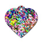 Colorful paint texture                                                    Dog Tag Heart (One Side)