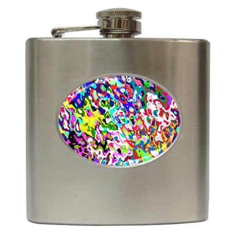 Colorful paint texture                                                    Hip Flask (6 oz) from ArtsNow.com Front