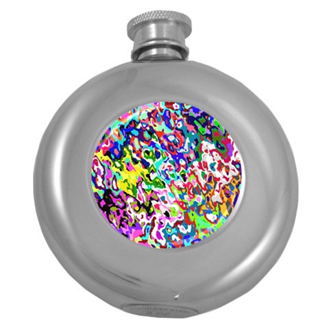 Colorful paint texture                                                    Hip Flask (5 oz) from ArtsNow.com Front