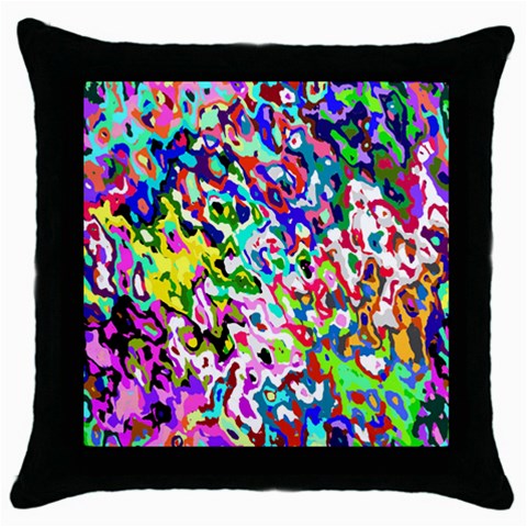 Colorful paint texture                                                    Throw Pillow Case (Black) from ArtsNow.com Front