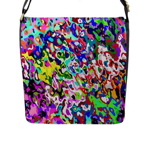 Colorful paint texture                                                    Flap Closure Messenger Bag (L) from ArtsNow.com Front