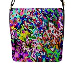 Colorful paint texture                                                    Flap Closure Messenger Bag (L)