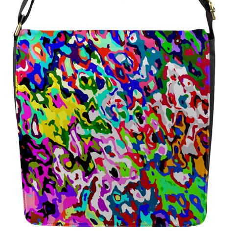 Colorful paint texture                                                    Flap Closure Messenger Bag (S) from ArtsNow.com Front