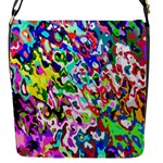 Colorful paint texture                                                    Flap Closure Messenger Bag (S)