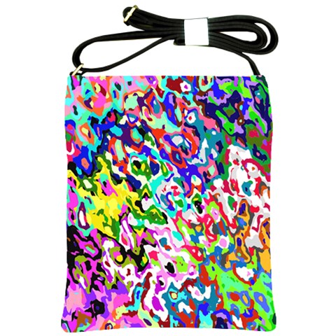 Colorful paint texture                                                    Shoulder Sling Bag from ArtsNow.com Front